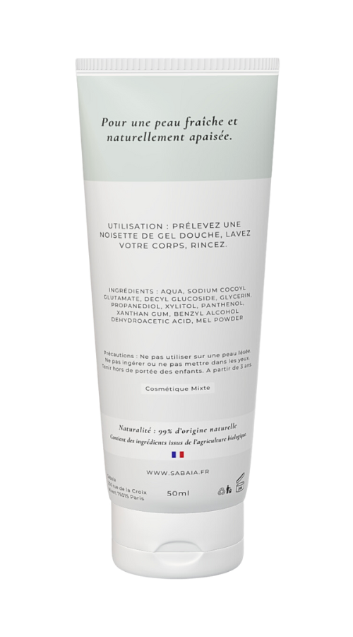 Gel douche halal SABAÏA – Douceur et fraîcheur naturelles pour une peau propre et hydratée